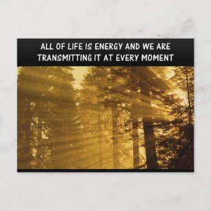 Carte Postale Toute vie est énergie Spirituelle Métaphysique Cit