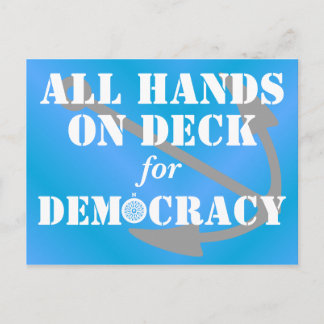 Carte Postale Toutes les mains sur le pont pour la sensibilisati