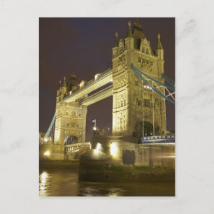 Carte Postale Tower Bridge et la Tamise au crépuscule, Londres,
