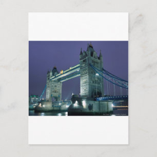Carte Postale Tower Bridge la nuit, Londres, Angleterre