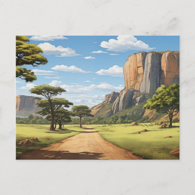 Carte Postale Tracer le Zimbabwe (Devant)