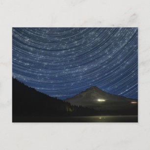 Carte Postale Traces Star au-dessus du mont Hood au lac Trillium
