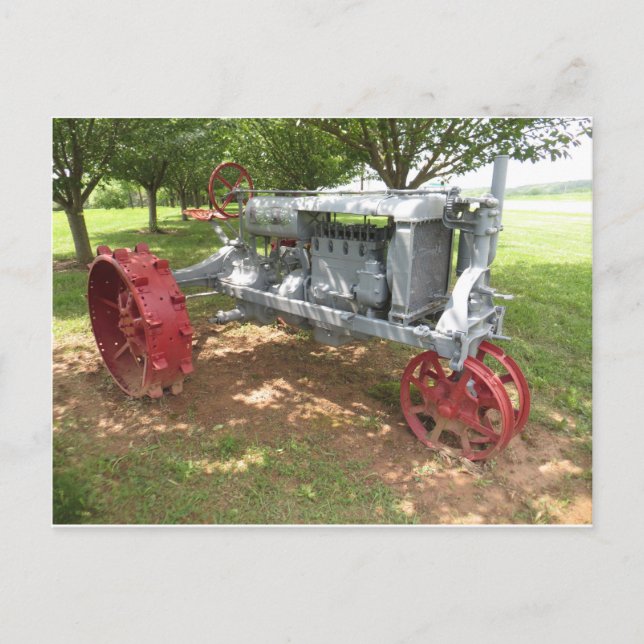 Carte Postale Tracteur antique (Devant)