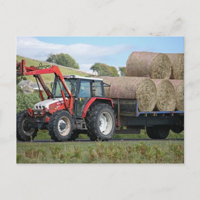 Carte Postale Tracteur Red Gris Linkon (Devant)