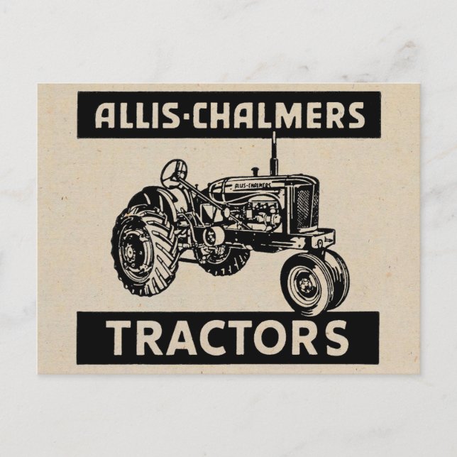 Carte Postale Tracteur vintage (Devant)