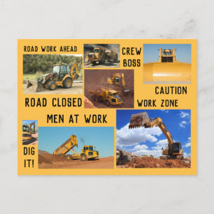 Carte Postale Tracteurs de chantier