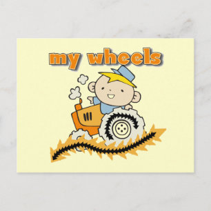 Carte Postale Tractor My Wheels Tshirts et cadeaux