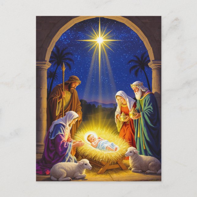 Carte Postale Traditional Nativity Holy Family (Devant)