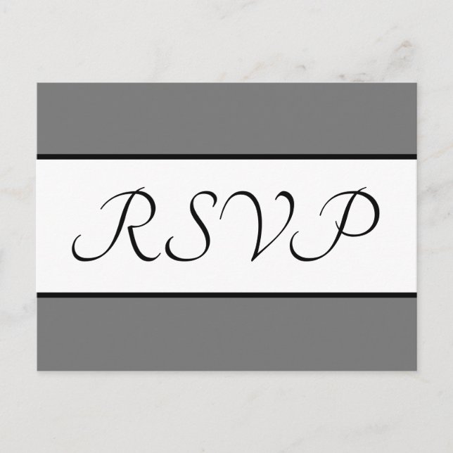 Carte postale traditionnelle et ancienne "RSVP" (Devant)