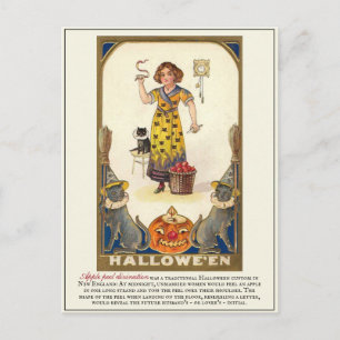 Carte Postale Traditions d'Halloween victoriennes vintages