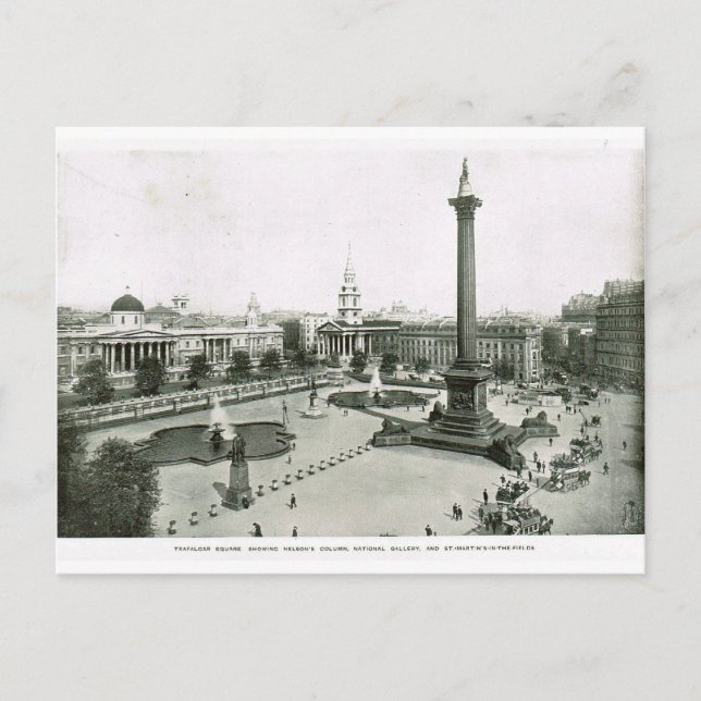 Carte Postale Trafalgar Carré 1900 (Devant)