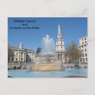 Carte Postale Trafalgar Carré et St Martin-in-the-Fields