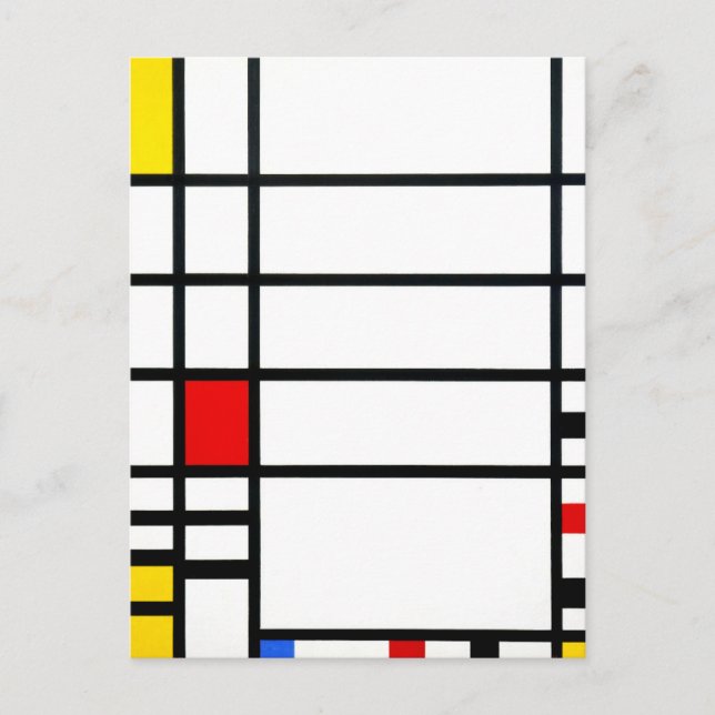 Carte Postale Trafalgar Carré par Piet Mondrian - Art moderne (Devant)