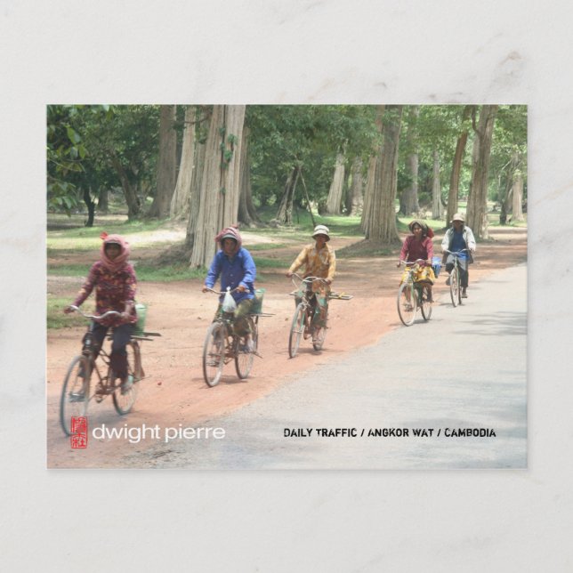 Carte Postale Trafic quotidien * Angkor Vat - Cambodge... (Devant)