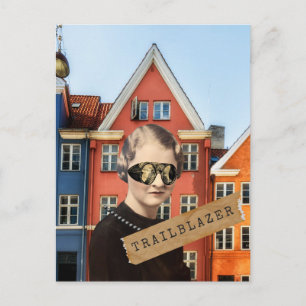 Carte Postale Trailblazer féminin vintage Kitschy
