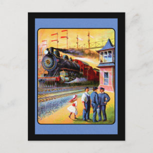 Carte Postale Train à vapeur Locomotive