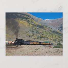 Carte Postale Train à vapeur quittant la ville