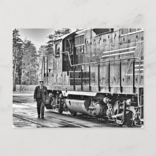 Carte Postale Train-chef de train Adirondack Pittoresque