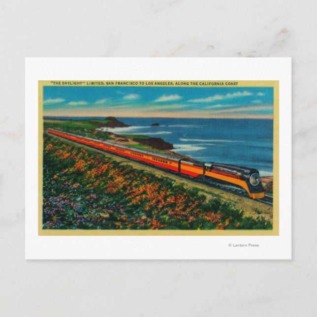 Carte Postale Train Daylight Limited sur la Californie (Devant)
