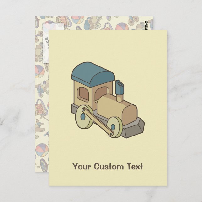 Carte Postale Train de jouets (Devant / Derrière)