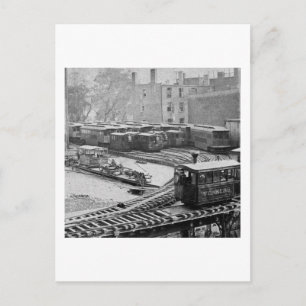 Carte Postale Train de la ville de New York sur les voyageurs fe