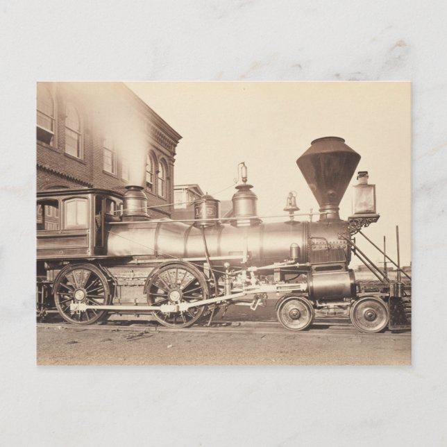 Carte Postale Train de locomotives Sepia (Devant)
