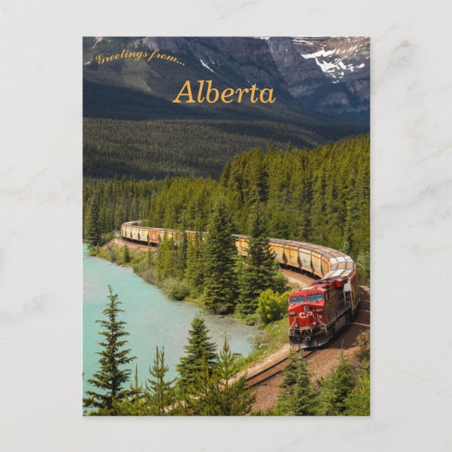 Carte Postale Train de marchandises traversant Morants Courbe Al (Devant)