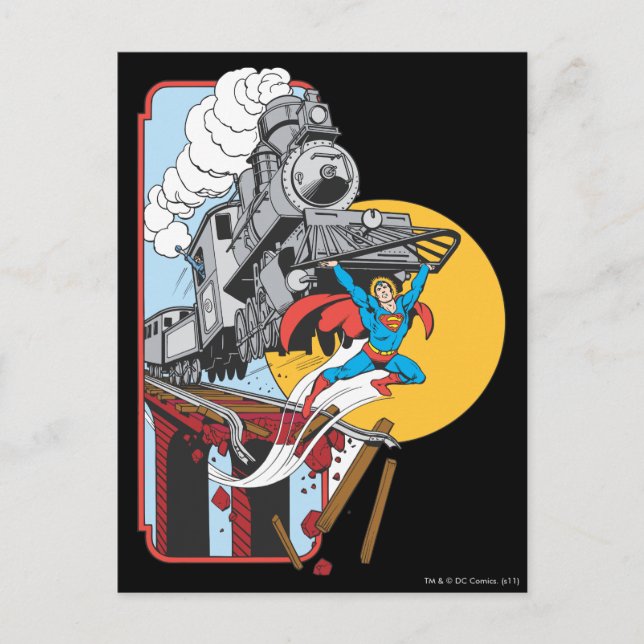 Carte Postale Train de relève Superman (Devant)