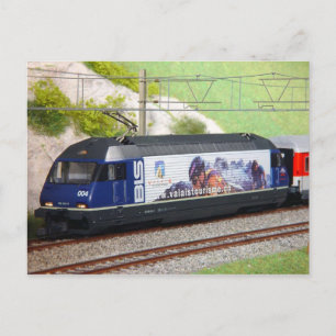 Carte Postale Train express suisse
