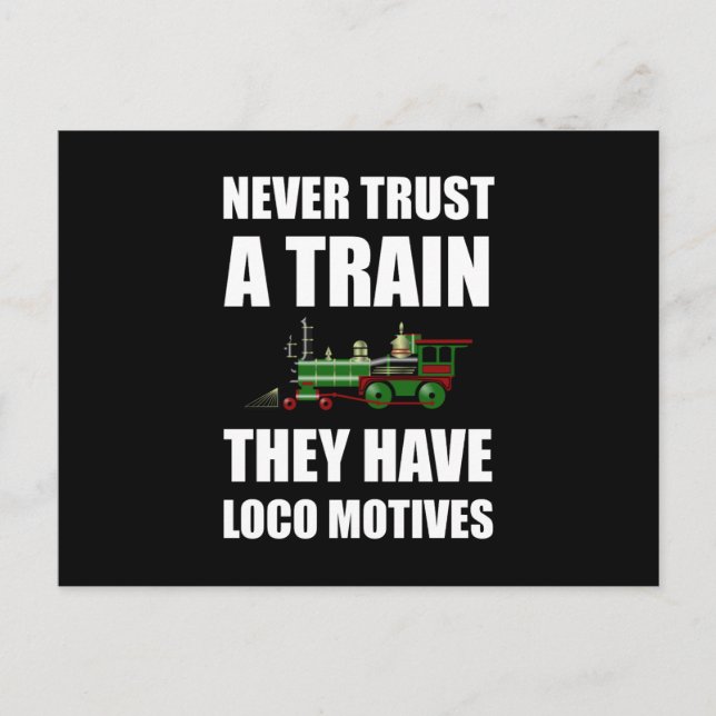 Carte Postale Train Loco Motifs amusant ventilateur (Devant)