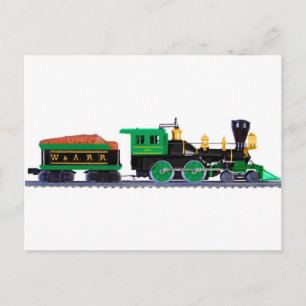 Carte Postale Train Noir Et Vert