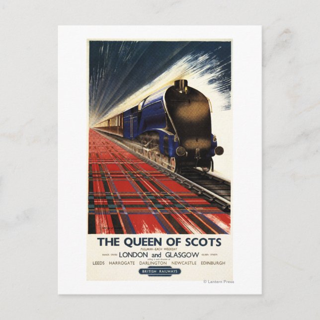 Carte Postale Train Pullman Reine d'Écosse (Devant)