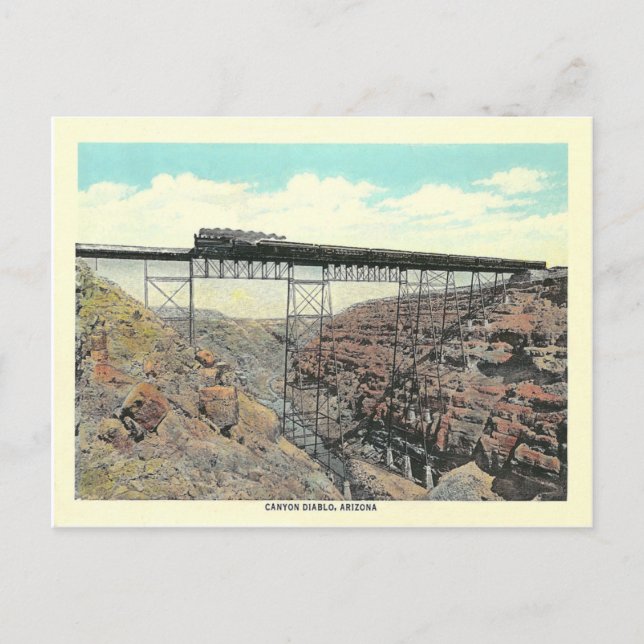 Carte Postale Train vintage Arizona (Devant)