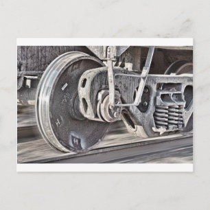 Carte Postale Train Wheels