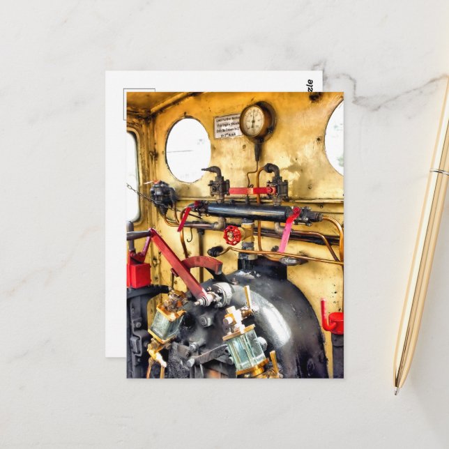 CARTE POSTALE TRAINS À VAPEUR (Devant/Arrière en situation)