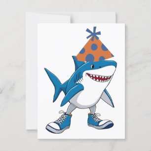 Carte Postale Tralalero Tralala Anniversaire Dessin Animé Requin