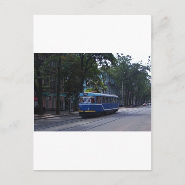 Carte Postale Tram en Ukraine (Devant)