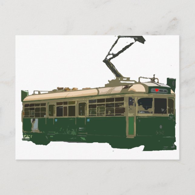 Carte postale Tram Melbs I heart (Devant)