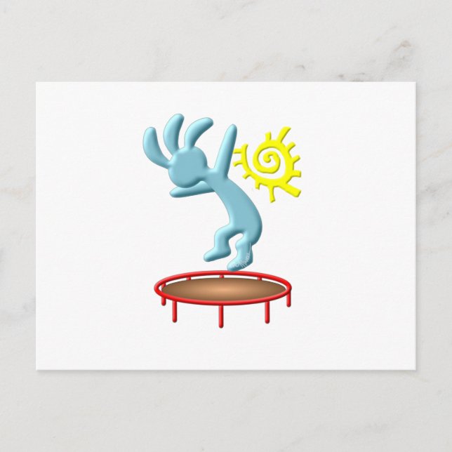 Carte Postale Trampoline pour enfants Kokopelli (Devant)