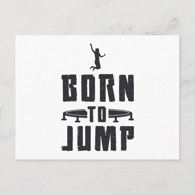 Carte Postale Trampoline Trampoline Née Pour Sauter La Gymnaste (Devant)