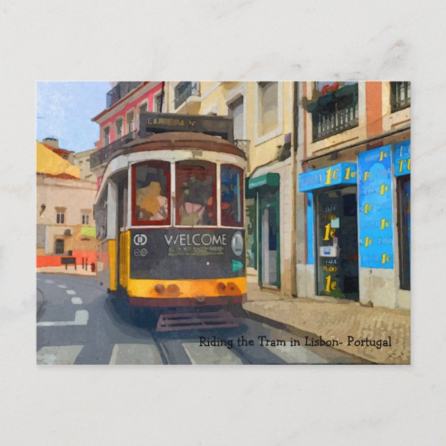 Carte Postale Tramway à Lisbonne Portugal (Devant)