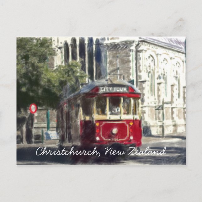 Carte Postale Tramway Christchurch (Devant)