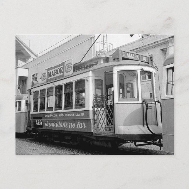 Carte postale Tramway de Lisbonne Portugal 1969 (Devant)
