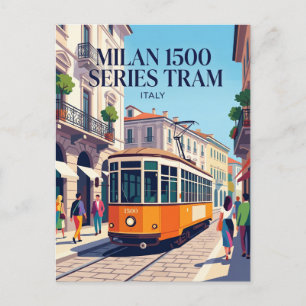 Carte Postale Tramway Série 1500 de Milan Italie