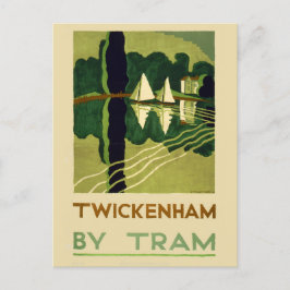 Carte Postale Tramway vintage Twickenham Angleterre