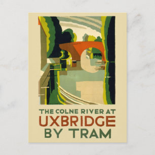 Carte Postale Tramway vintage Uxbridge England