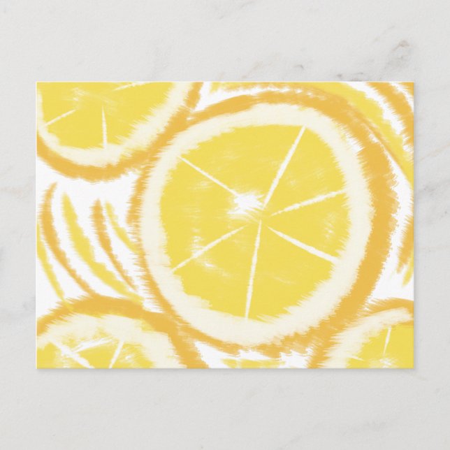 Carte Postale Tranche de citron vert tie dye abstrait (Devant)