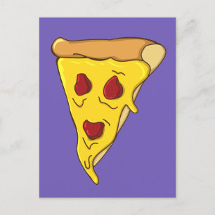 Carte Postale Tranche de pizza effrayante