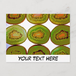 Carte Postale Tranches de kiwi personnalisables