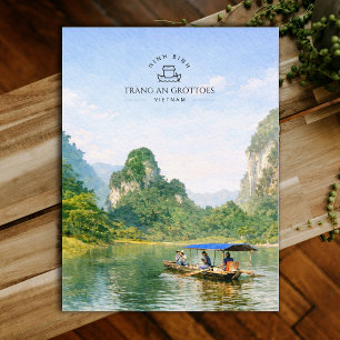 Carte Postale Tràng An Grottoes, Viêt Nam, Ninh Binh Aquarelle